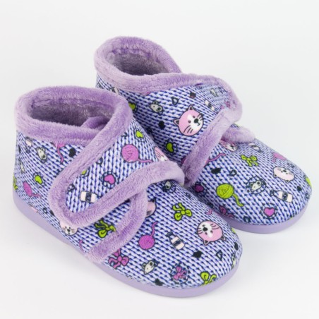ZAPATILLA NIÑA VELCRO GATOS