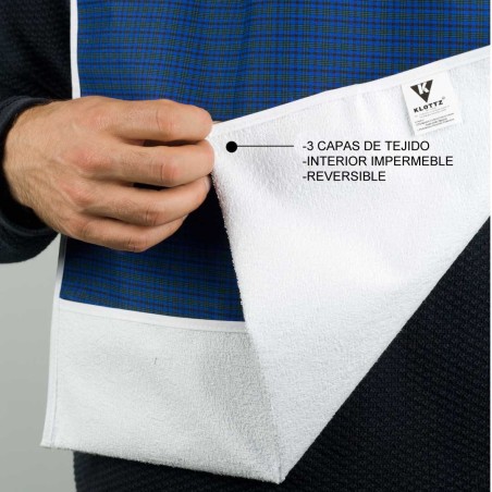 BABERO CUADROS C/BOLSILLO ADULTO PLASTIFICADO