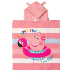 PONCHO PLAYA PEPPA 50X115CM