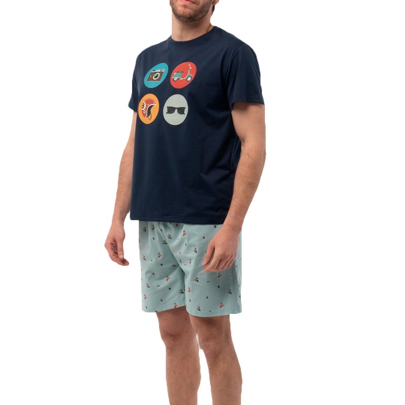 PIJAMA HOMBRE MANGA CORTA