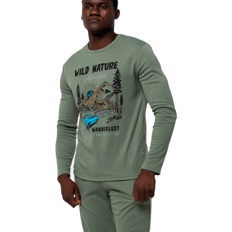 PIJAMA HOMBRE AFELPADO ALGODON