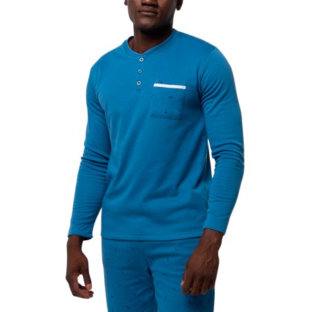 PIJAMA HOMBRE AFELPADO ALGODON