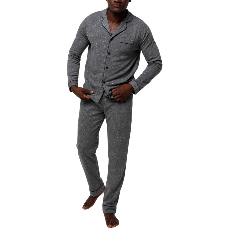 PIJAMA HOMBRE AFELPADO ALGODON ABIERTO