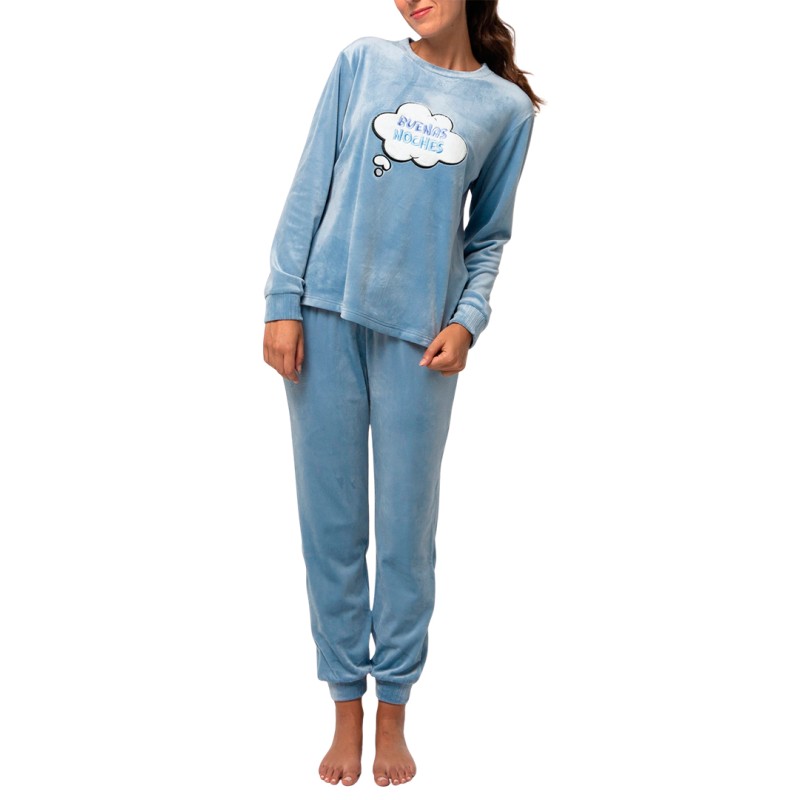 PIJAMA MUJER MICROVELOUR