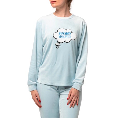 PIJAMA MUJER MICROVELOUR