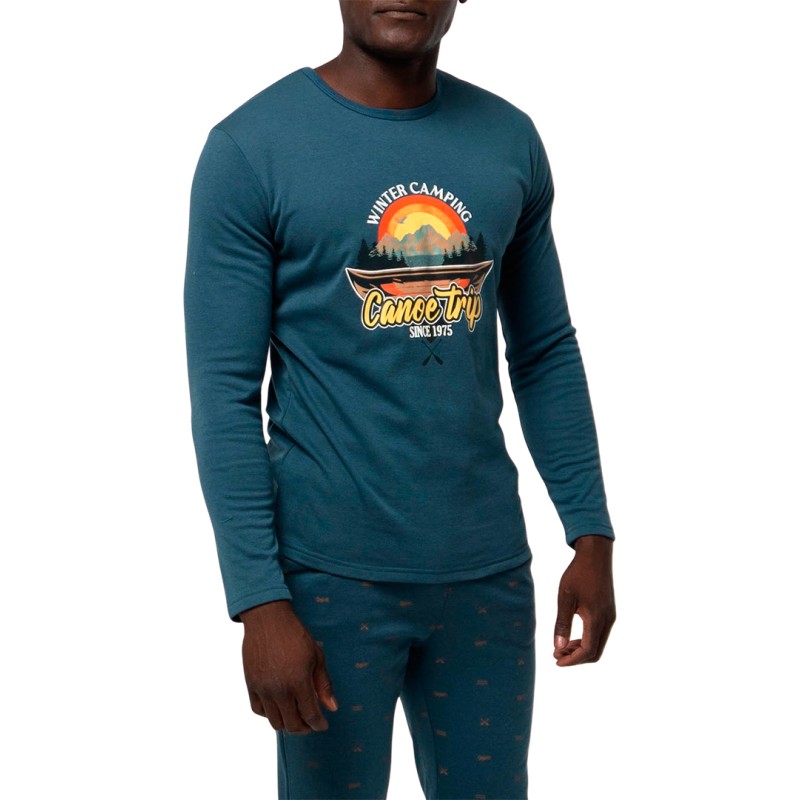 PIJAMA HOMBRE AFELPADO ALGODON