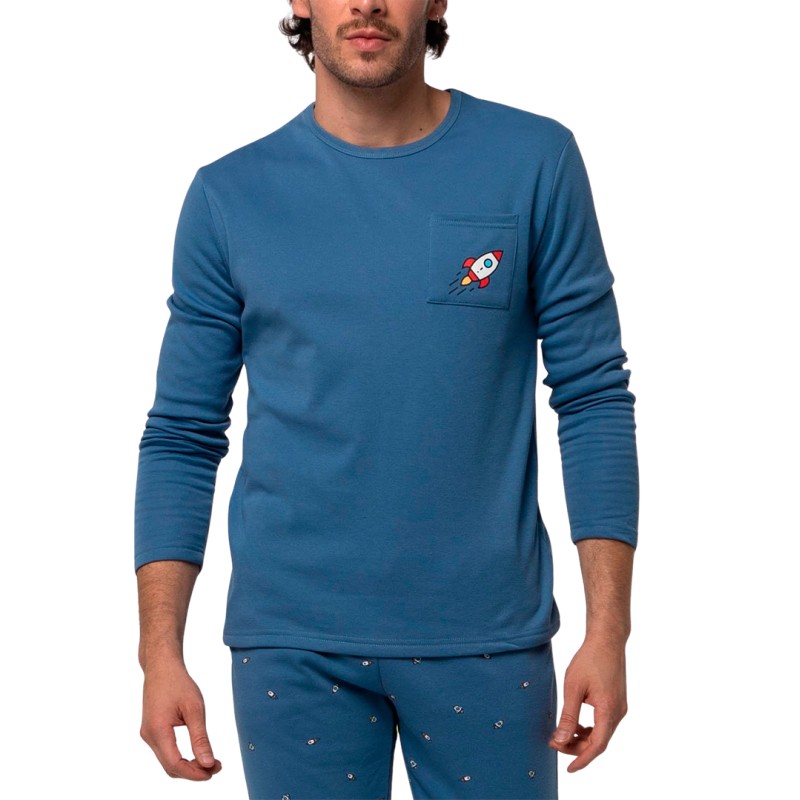 PIJAMA HOMBRE AFELPADO ALGODON