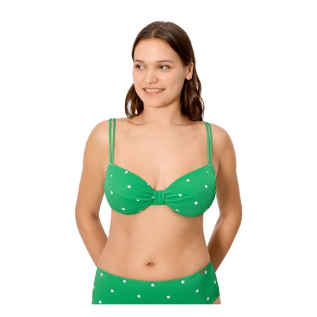Top Bikini piqué copa D Doble Tirante  YSABEL MORA