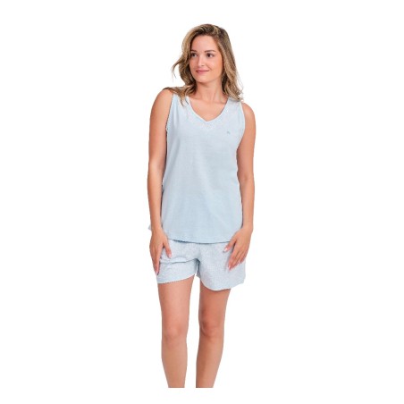 PIJAMA 100% ALGODON MUJER TIRANTES