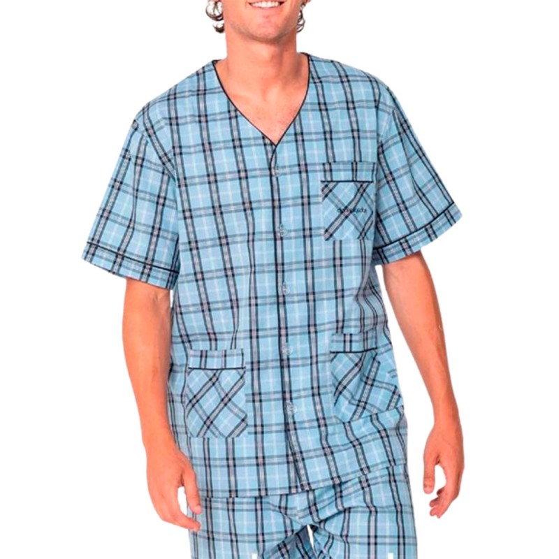 PIJAMA HOMBRE CORTO POPELIN