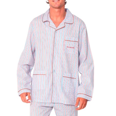 PIJAMA HOMBRE LARGO POPELIN