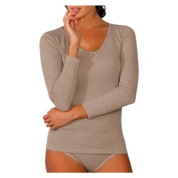 CAMISETA MUJER M/LARGA FELPA