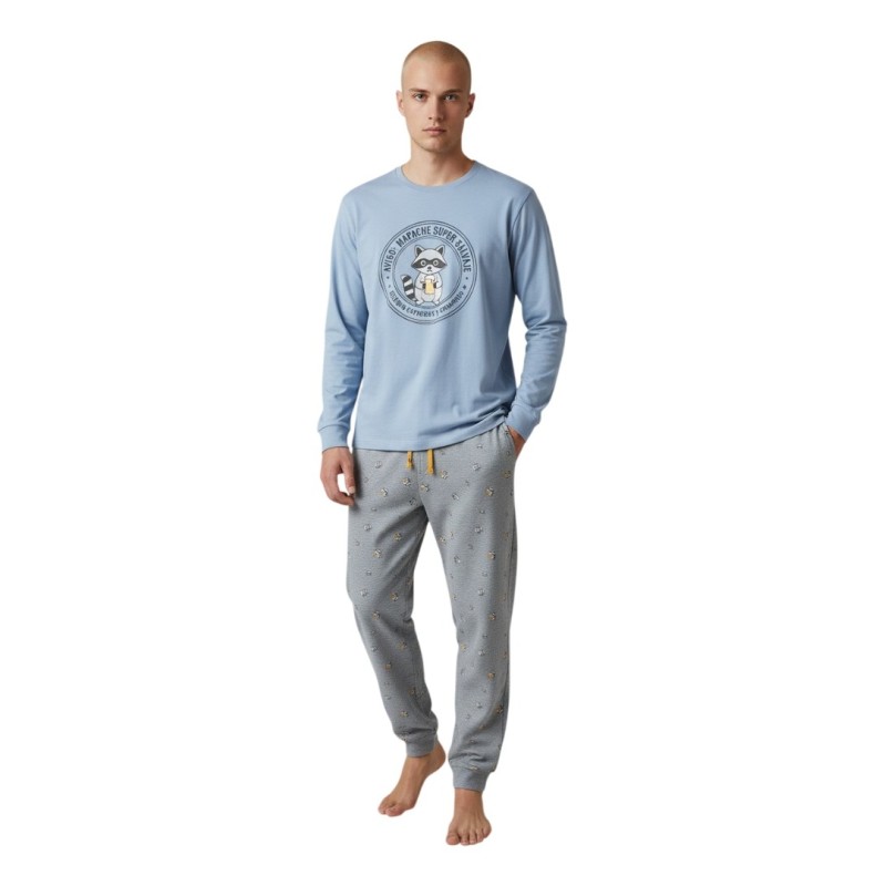 PIJAMA HOMBRE ALGODON FINO