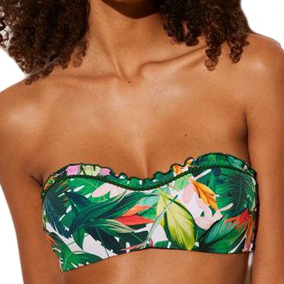 Top bikini bandeau tropical Ysabel Mora