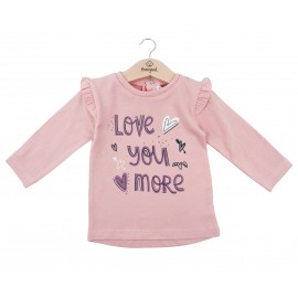 Camiseta Baby bol niñas "Love you more"
